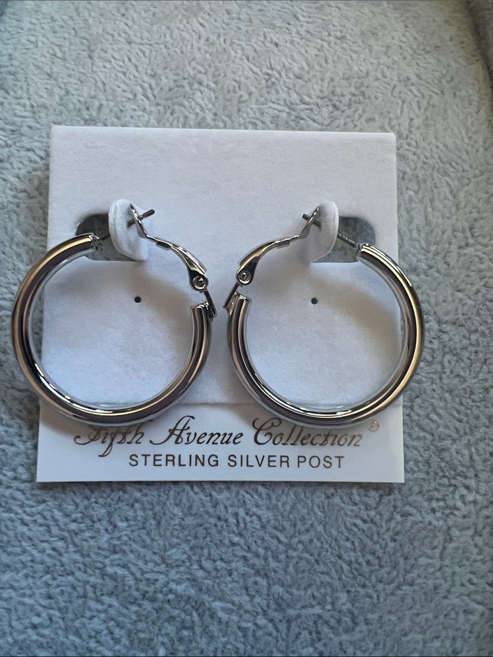 Silver Hoop Earrings - Silver